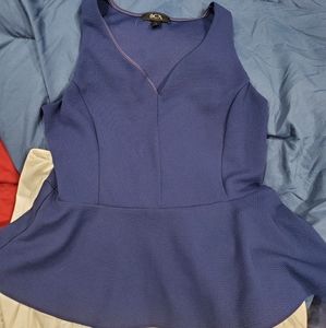 BCX Xl PEPLUM TOP Navy Blue